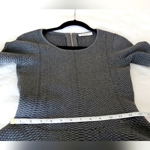 Sandro Textured Grey Peplum Top - Picture 11 of 11